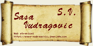 Saša Vudragović vizit kartica